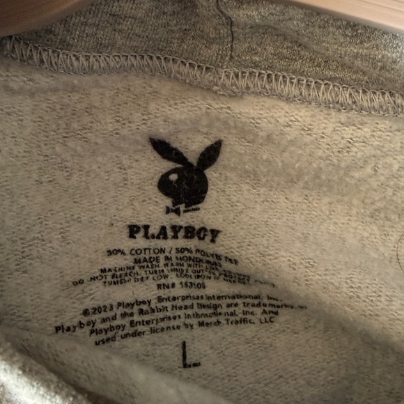 PLAYBOY Charcoal Hoodie for Men - Picture 2 of 6
